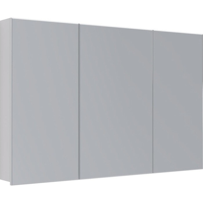 Шкаф зеркальный LEMARK UNIVERSAL 120х80 см 3-х дверный, цвет корпуса белый глянец LM120ZS-U