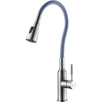 Смеситель LEMARK EXPERT LM5082S-Gray для кухни с гибким изливом